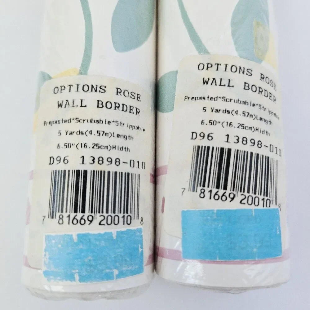 Vintage Wallpaper Border Wall Trim Rose Garden Cottagecore 2 Rolls Sealed Flower